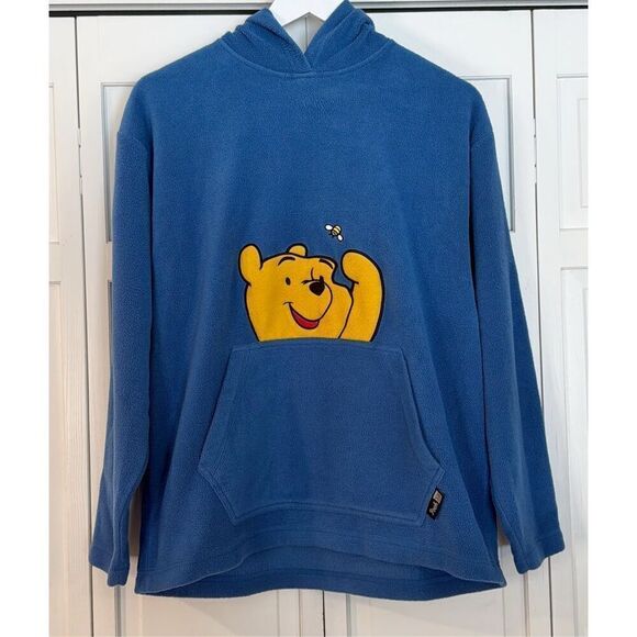 Winnie The Pooh Disney Y2K vintage fleece hooded sweater small - Picture 8 of 9